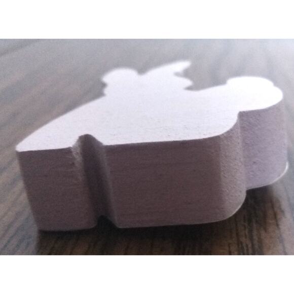 Small Vintage Wooden Pink 2 Inch Painted Bunny Rabbit Figurine - Picture 3 of 3